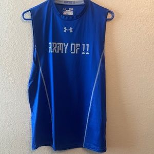 Under Armour XL Blue Compression Sleeveless Shirt